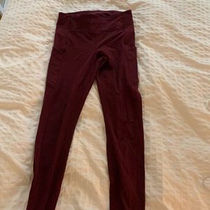 Burgundy Lululemon leggings